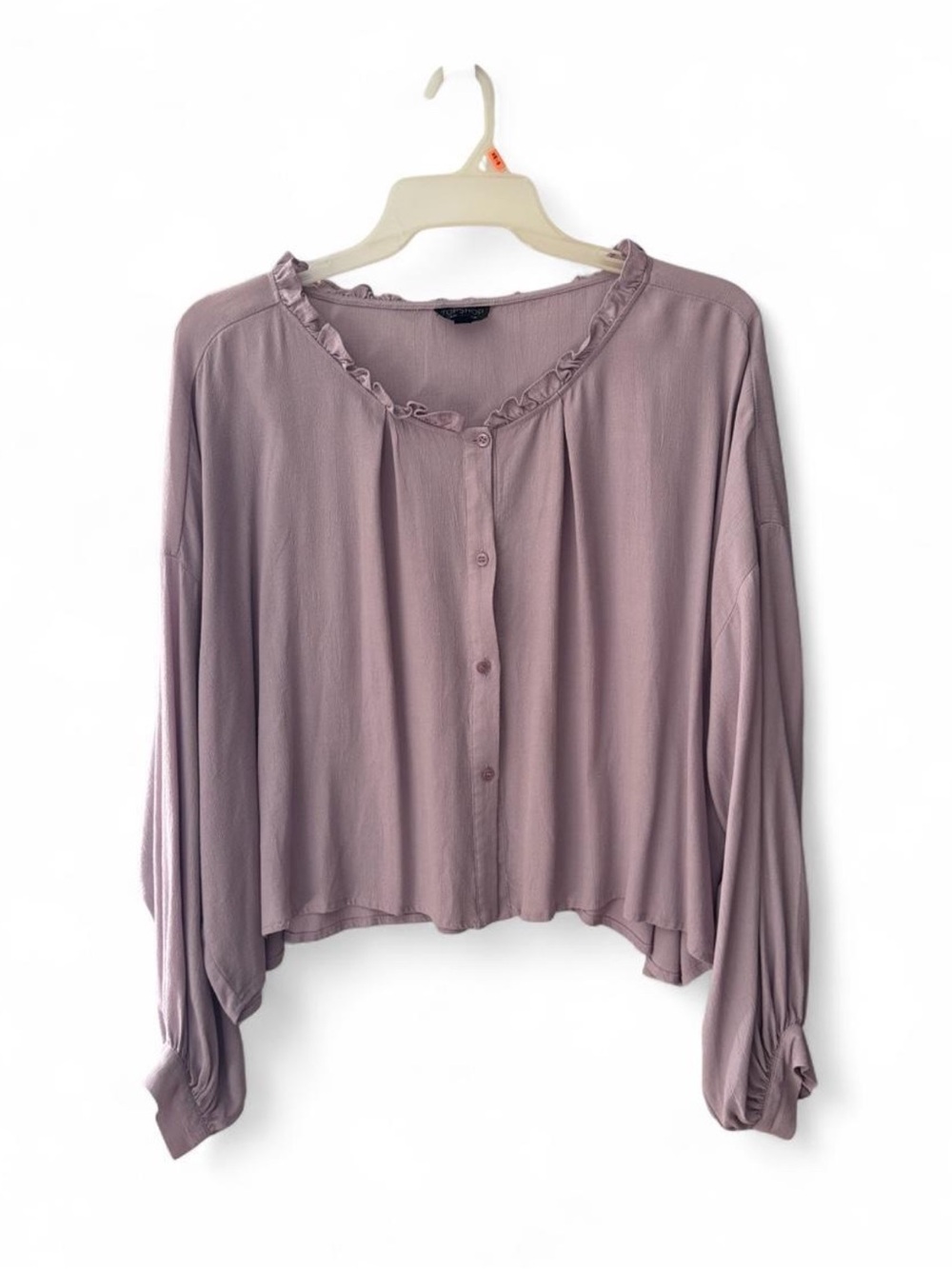 Topshop Ruffle Lilac Blouse
